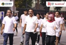 Rehat Sejenak dari Aktivitas Kantor, Kementerian ATR/BPN Adakan Slow Run Rutin Sepulang Kerja