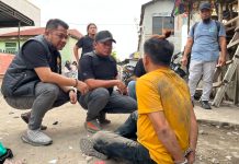 Polrestabes Medan Ratakan Sarang Narkoba di Tembung, 3 Kg Ganja, Sabu, Senapan Angin & Sajam Disita