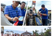 PWI Sergai Gelar Aksi Bagikan Ratusan Bendera Merah Putih Gratis Kepada Pengguna Jalan, Jelang HUT ke-81 Kemerdekaan RI