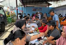 Polwan Polda Sumut Gelar Bakti Kesehatan, 200 Warga Belawan Dapat Pengobatan Gratis
