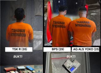 Gerak Cepat Satresnarkoba Polres Binjai, Tiga Pelaku Diciduk, Sabu 56,25 Gram dan 14 Ekstasi Diamankan