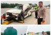 Innova Tabrak Belakang Truk Tangki di Tol Medan-Tebing Tinggi KM 66, Satu Penumpang Tewas