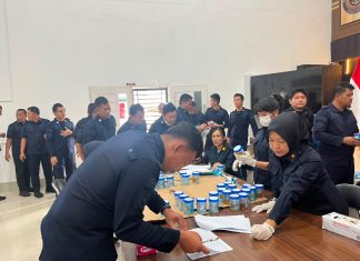 Komitmen Pemberantasan Narkoba,Seluruh Petugas Lapas Binjai Jalani Tes Urine