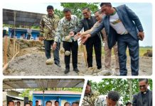 Peletakkan Batu Pertama Rumah Dinas HKBP Sialang Buah, Wabup Adlin Dorong Semangat Gotong Royong dan Kerukunan
