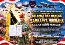 Momen Bersejarah, Batalyon Parako 463 Pasgat Terima Samkarya Nugraha